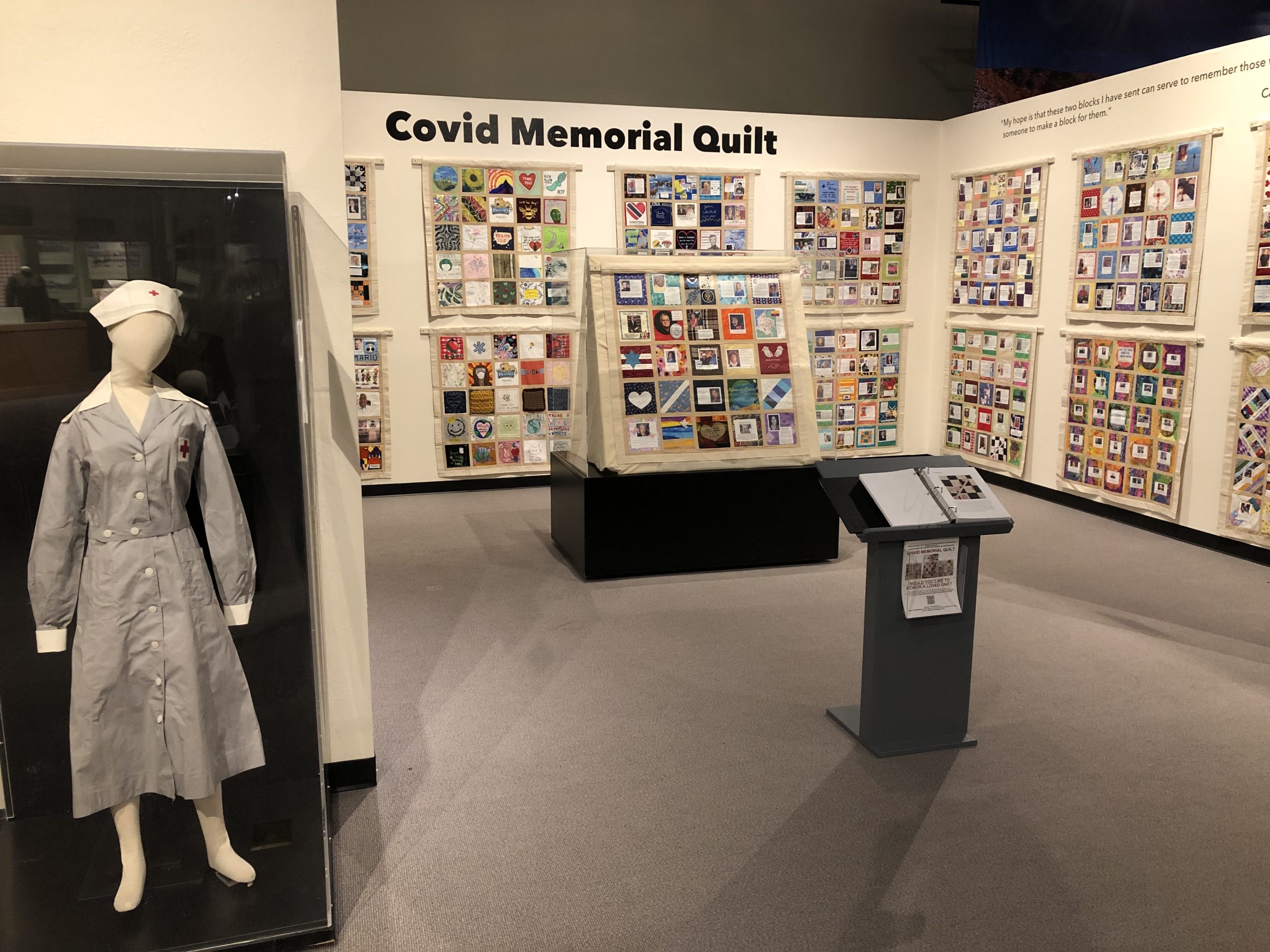 Covid Memorial Quilt exhibit