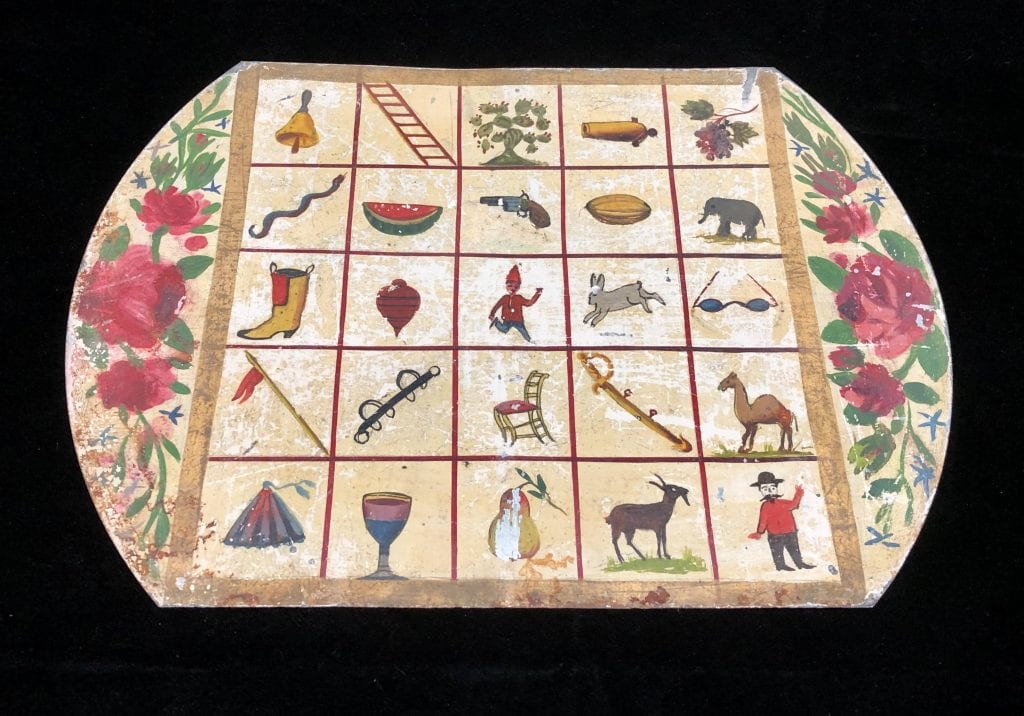 Loteria Board donated by Albert Ruiz, AHS Collections