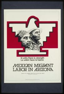 oster: Mexican Migrant Labor in Arizona Poster, 1976, Credit Library of Congress.